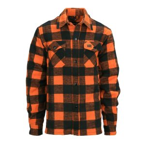 Lumberjack Holzfällerhemd Karohemd Flanell schwarz/orange