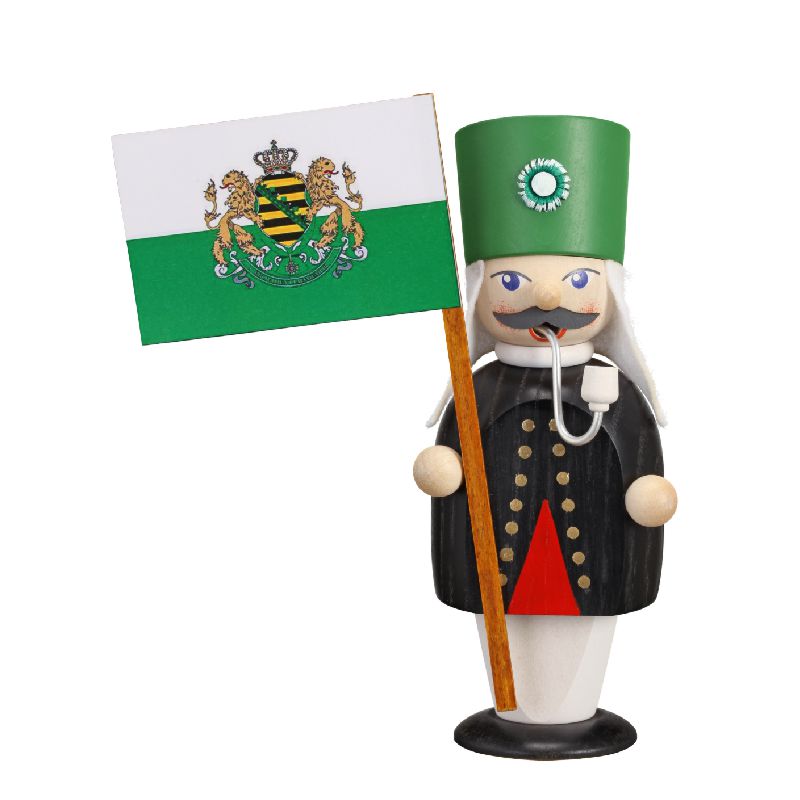 Räuchermann Bergmann mit Fahne – Bild 2