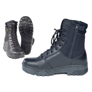 Tactical Stiefel Leder Cordura mit Reißverschluss
