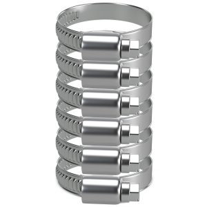 Schlauchschelle 6Stk Klemme 25-40mmØ Chromstahl W2 für Waschmaschine