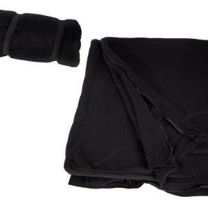 Fleece-Decke Sleeping Bag schwarz 0,75 x 1,9m (1,43m² 13,92€/m²)