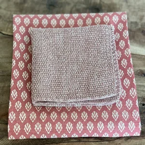 Geschirrtuch Hjärta und Waschtuch Rose im Set (Ersparnis 1,90)