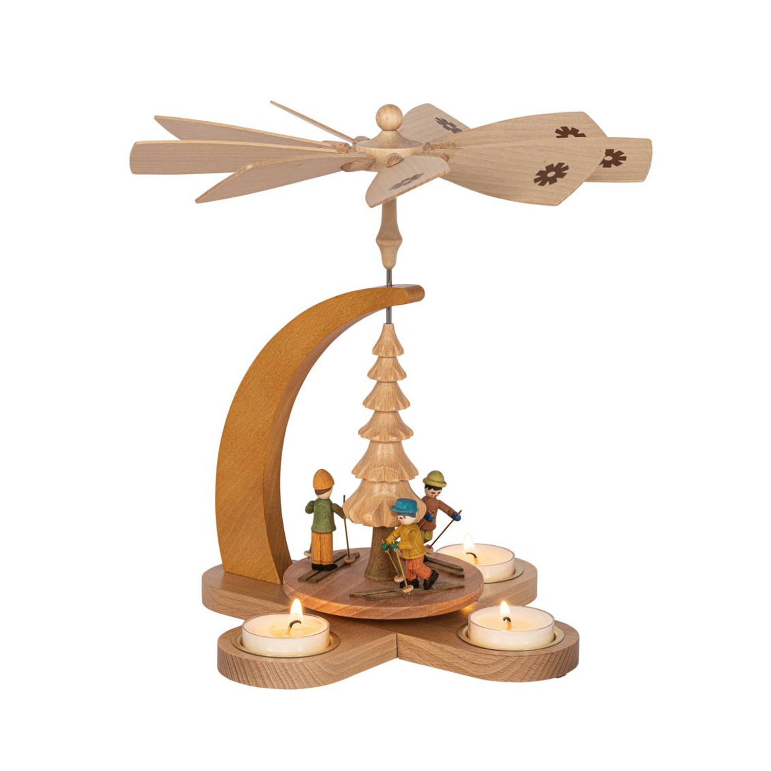 Teelichtpyramide Winterkinder – Bild 2