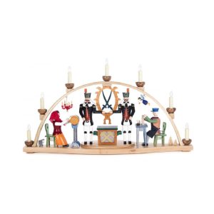 Schwibbogen mit Erzgebirgsmotiv, bunt