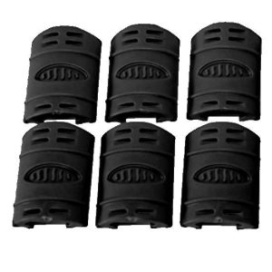 AR-15 Weaver Rail gummi Cover, 6er Pack (schwarz)