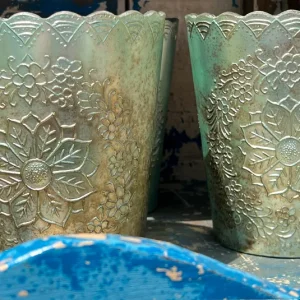 Windlicht, Vase Grön