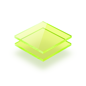 Acrylglas Platte Grün fluoreszierend 3 mm