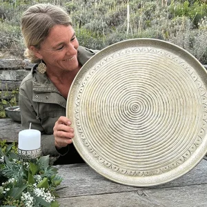 Deko-Tablett silber/gold