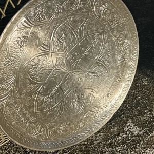 Teller Tablett Flora silber