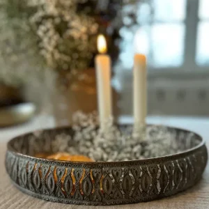 Tablett, Teller Lana – grün/gold