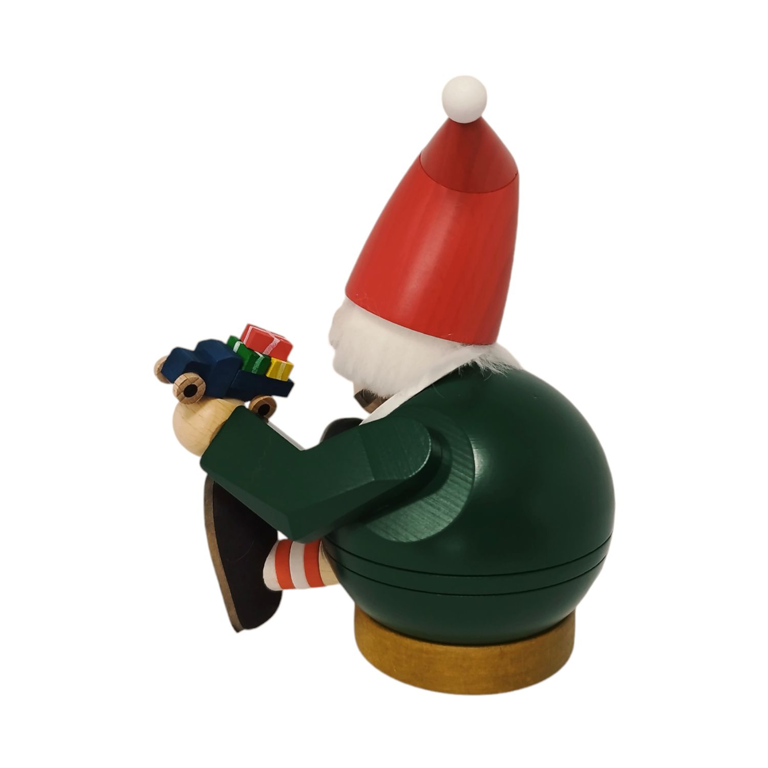 Kugelräuchermann Zwerg mit Hammer und Auto, sitzend – Bild 5