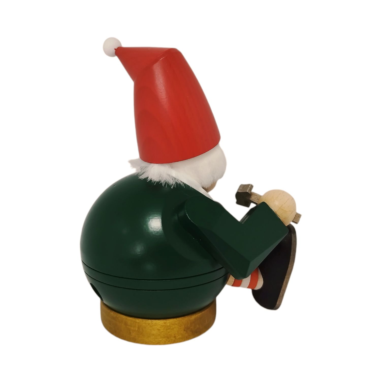 Kugelräuchermann Zwerg mit Hammer und Auto, sitzend – Bild 7