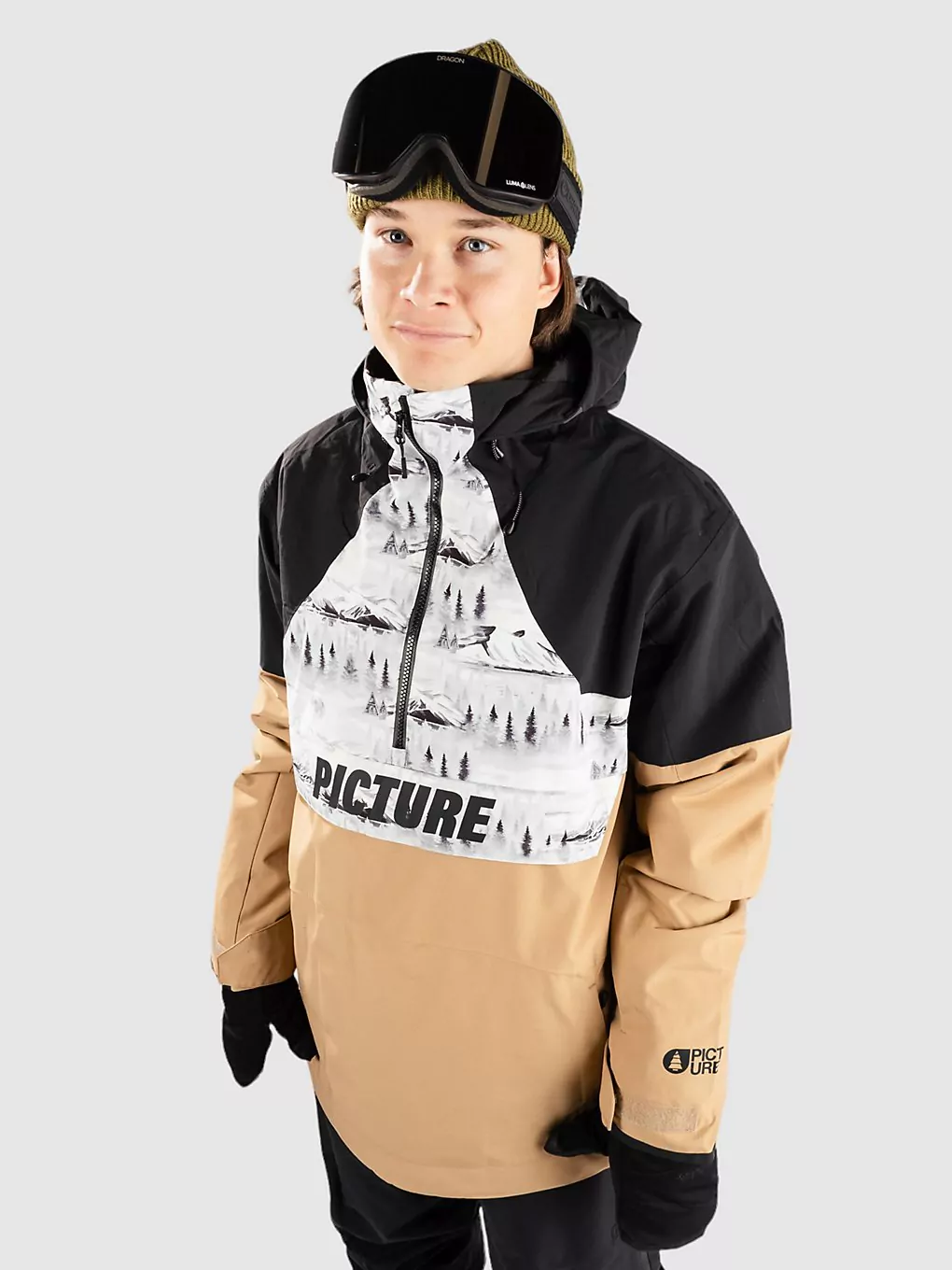 Picture Occan Anorak a tannin / black – Bild 2