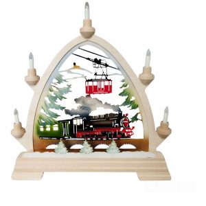 Gotischer Schwibbogen Fichtelbergbahn, farbig