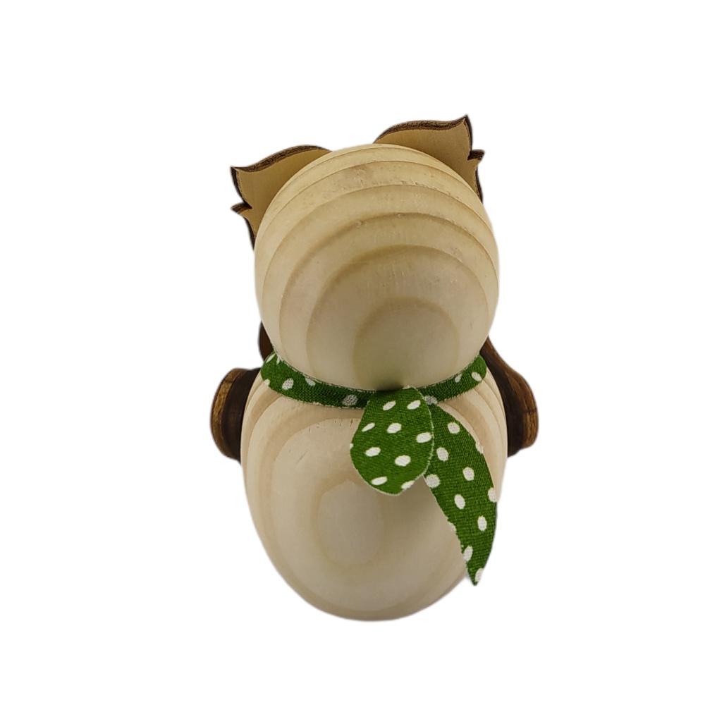 Holzfigur Mini-Eule mit Lebkuchenherz – Bild 4