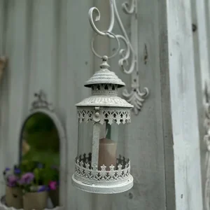 Laterne weiß im Set mit Wandaufhang Mia (Ersparnis 2,80€)