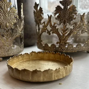 Teller Helleborus, Kerzenteller Gold