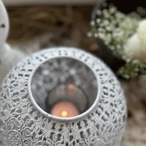 Windlicht Lana – weiß