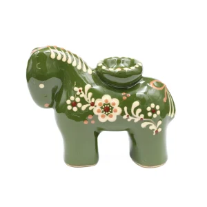 60er Jahre Keramik Kerzenhalter Pferd Form