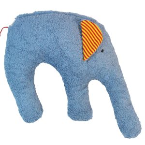 Bio Öko Kinder Kuschelkissen „Elefant“ Hellblau von Pat & Patty