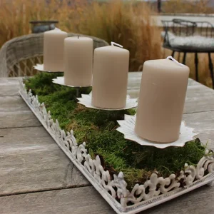 Adventteller länglich ink. Kerzenständer