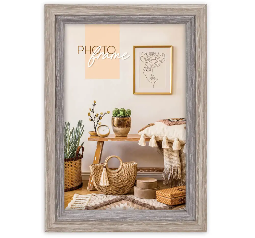 Bilderrahmen Holzrahmen Wechselrahmen Porträtrahmen Holz braun 1 Stk 4 Formate – Bild 4