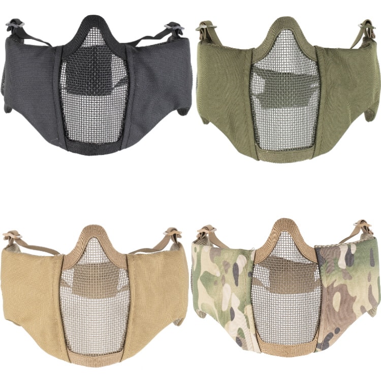 DELTA SIX Airsoft Face Mesh Maske m. Earflaps / Gittermaske (versch. Farben) – Bild 2