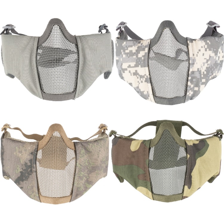 DELTA SIX Airsoft Face Mesh Maske m. Earflaps / Gittermaske (versch. Farben) – Bild 3