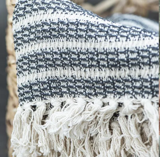 Decke black/white, Strandtuch, Kuscheldecke – Bild 9