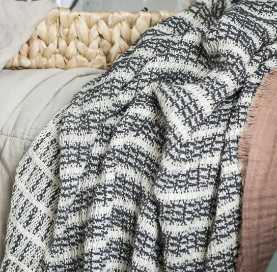 Decke black/white, Strandtuch, Kuscheldecke – Bild 8