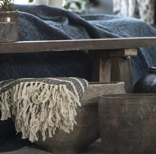 Decke black/white, Strandtuch, Kuscheldecke – Bild 7