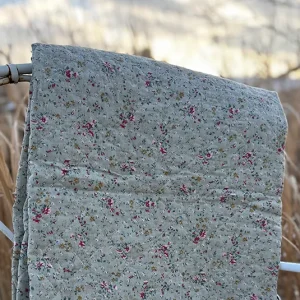 Plaid, Decke blumig Rosa