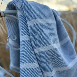 Decke Streifen Blau/Weiß