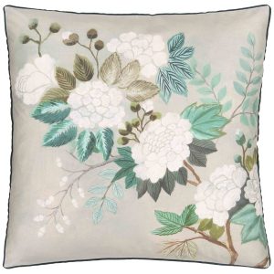DESIGNERS GUILD Bettwäsche FLEUR ORIENTALE CELADON, Kissenbezug 80 x 80