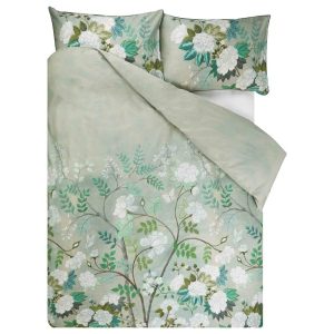 DESIGNERS GUILD Bettwäsche FLEUR ORIENTALE CELADON, 240 x 220, 2x 80 x 80