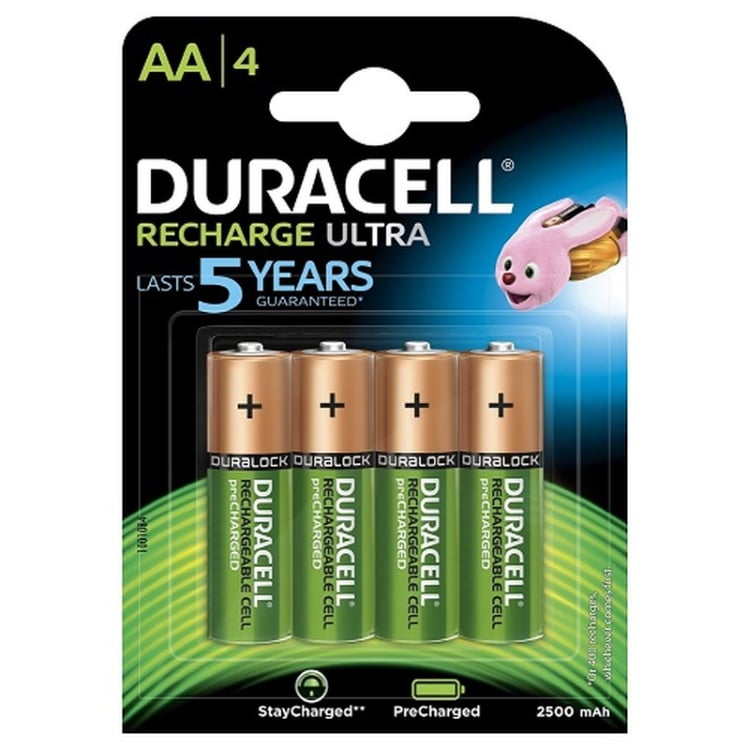 Duracell Ultra 1,2 Volt Paintball Akku mit 2500 mAh (4er Pack)