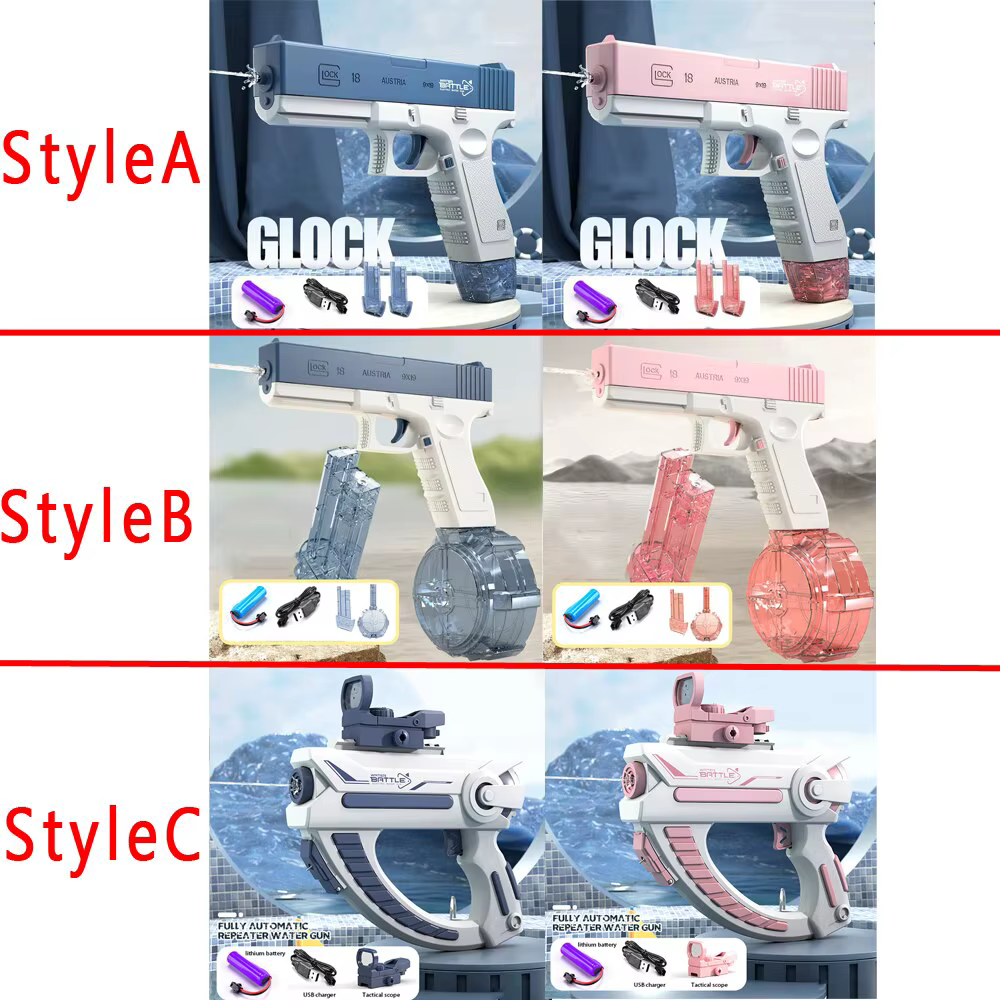 Elektrische Wassersp eicher Pistole Pistole Schießen Spielzeug tragbare Kinder Sommer Strand Outdoor Kampf Fantasie Spielzeug für Jungen Kinder Spiel – Bild 7