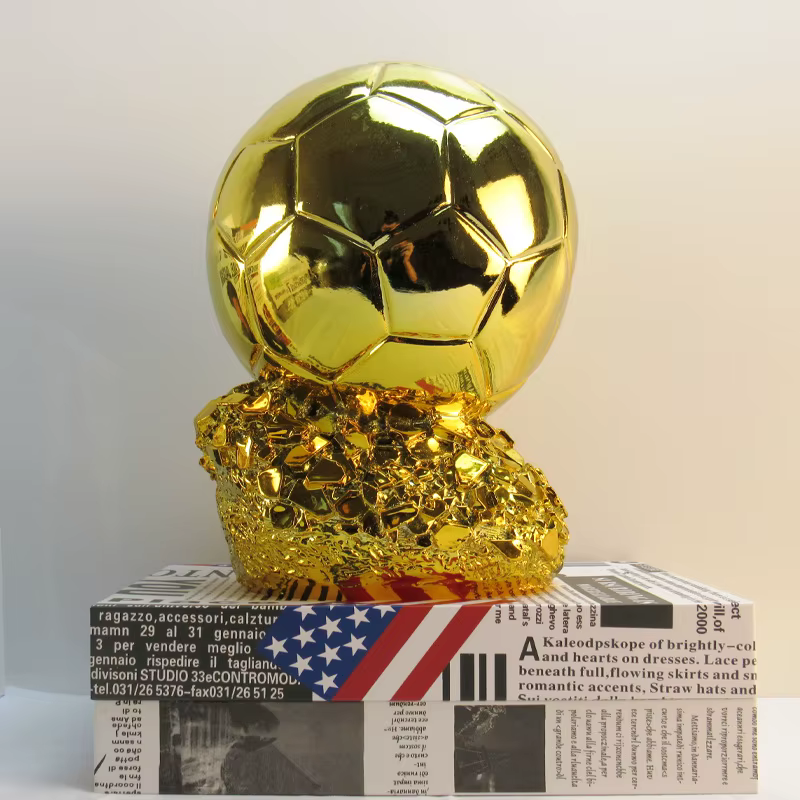Europäischer Fußball Golden Ball Award Wettbewerb Ehre Belohnung sphärische Trophäe anpassbares Geschenk für Kinder Erwachsenen Wohnkultur