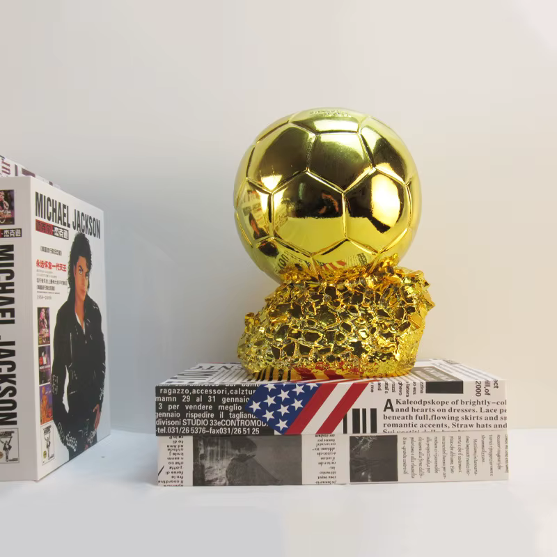 Europäischer Fußball Golden Ball Award Wettbewerb Ehre Belohnung sphärische Trophäe anpassbares Geschenk für Kinder Erwachsenen Wohnkultur – Bild 3
