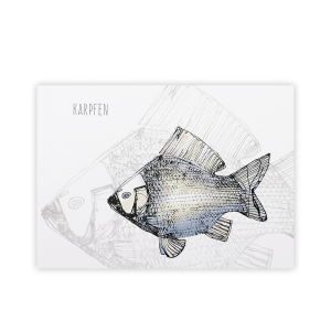 Postkarte „Karpfen“