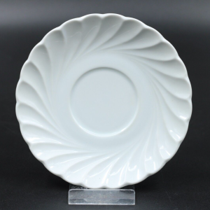 Form Marienbad Ingres Weiss Wellenmuster weiß Untertasse Unterteller Ø 14,5 cm