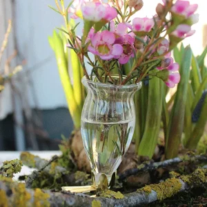 3 Stück Blütenvase, Clip-Vase zwei Formen – zum Klipsen