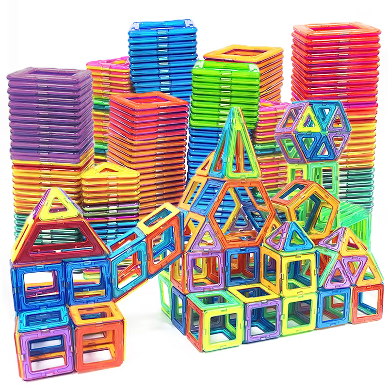 Magnetische Bausteine 50Stück: DIY 3D Konstruktor Set – Pädagogisches Spielzeug für Kinder mit Aufbewahrungstasche – Bild 2