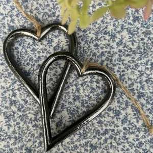 Herz zum Hängen schwarz