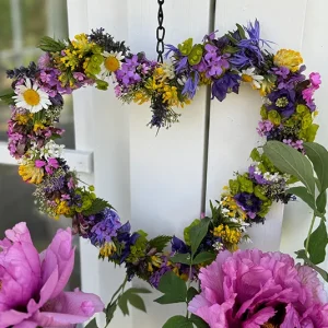 Herz Metall braun zum Hängen groß