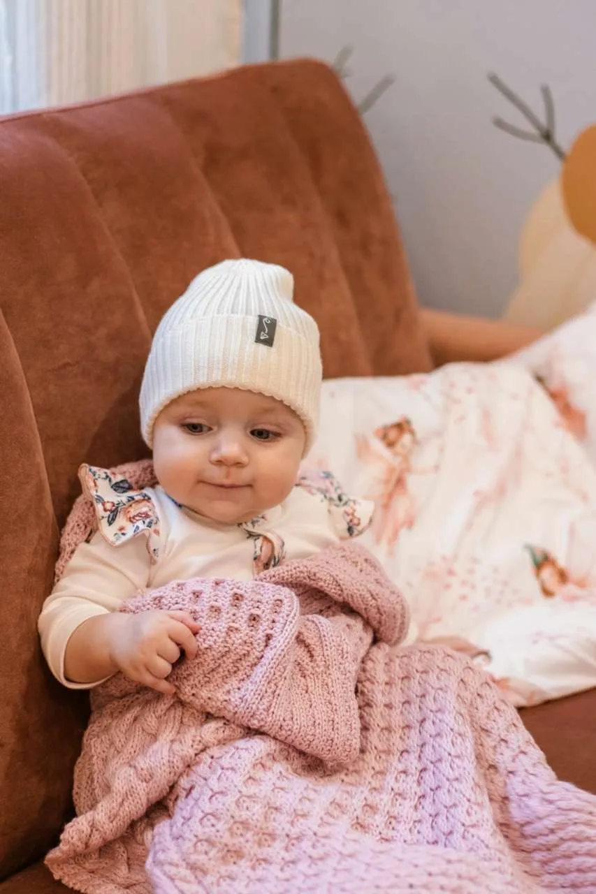 Merino Mutze – Ecru – Bild 3