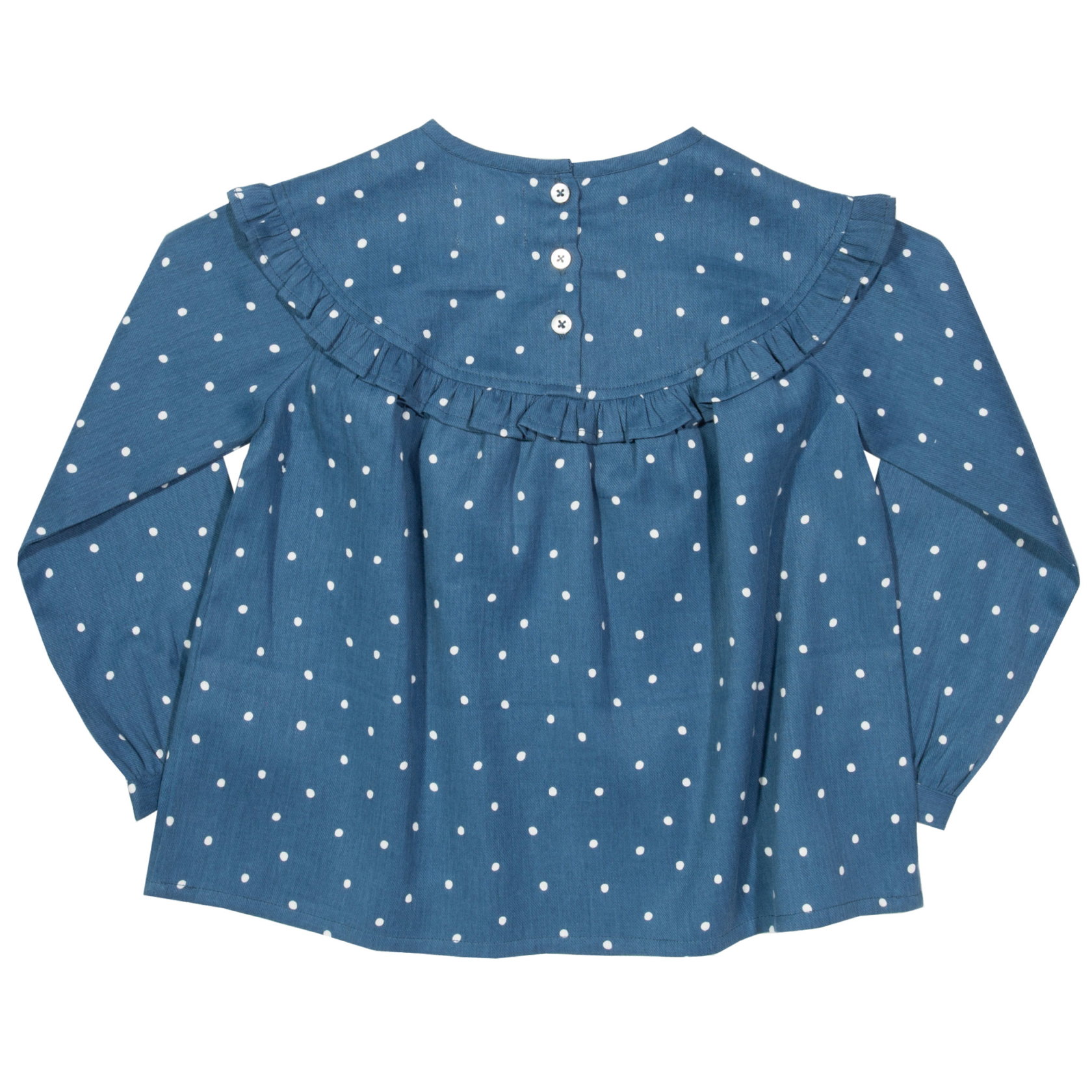 Rüschen-Bluse mit Punkten von Kite – Bild 3