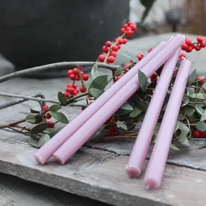 Kerze dünn altrosa 4 Stk.