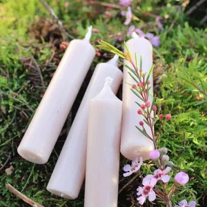 Kerze Mini dick rosé – 4 Stk.