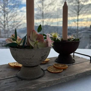 Schale mit Kerzenhalter Juno – zwei Farben